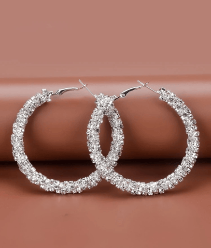 עגיל חישוק כסף זרקורים