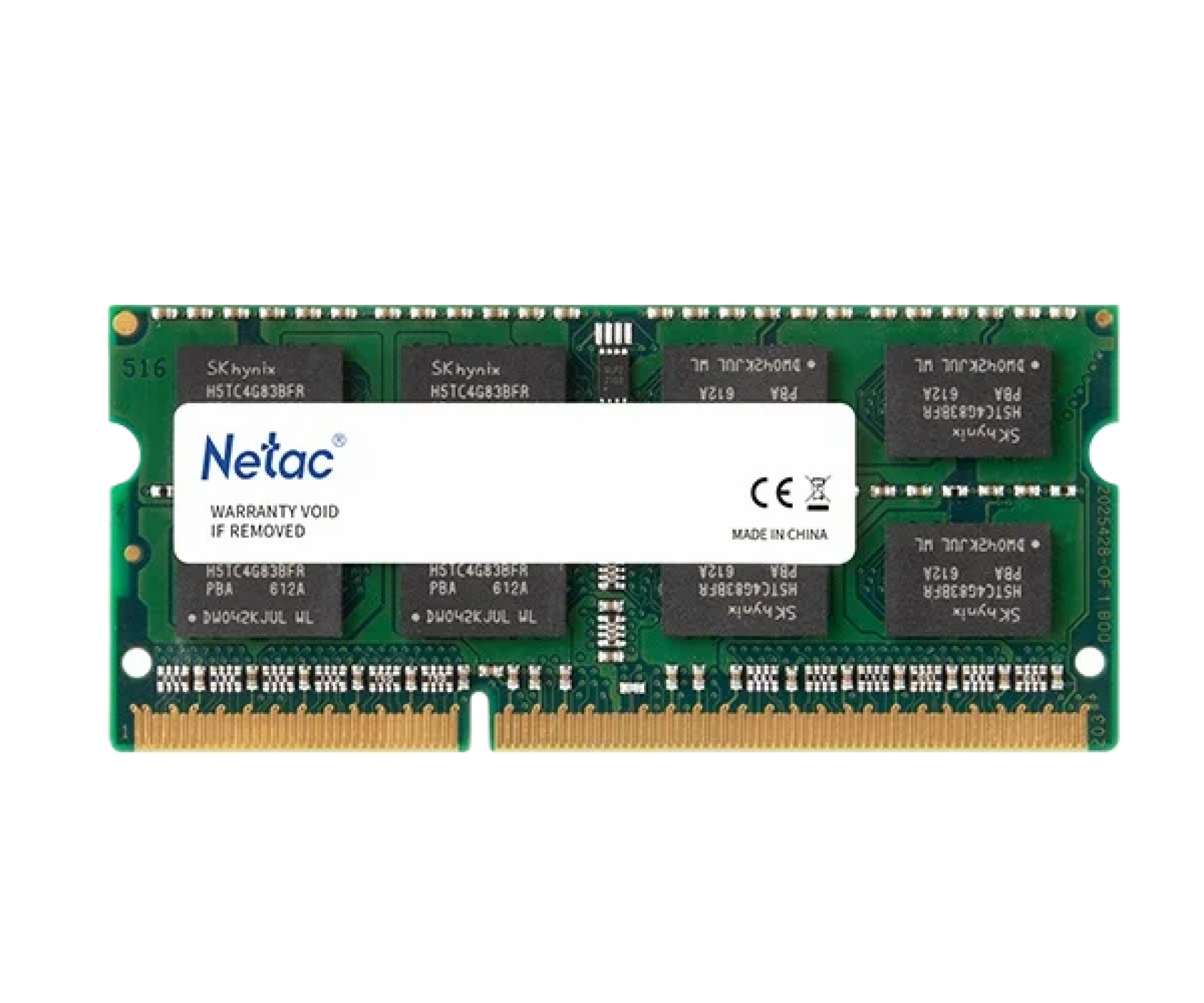 זכרון לנייד Netac 8GB DDR3L 1600Mhz SoDIMM C11 1.35V