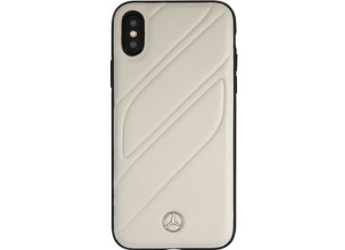 CG Mobile כיסוי קשיח מעור לאייפון XS MAX בצבע אפור מרצדס רשמי