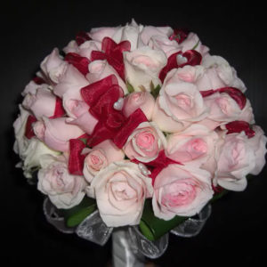 זר כלה ורדים ורודים