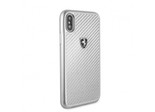 CG Mobile כיסוי קשיח מקרבון (פחמן) לאייפון XR בצבע כסוף פרארי רשמי