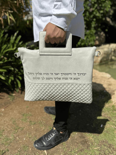 תיקי טלית תפילין דגם "לירון"- צבע אפור