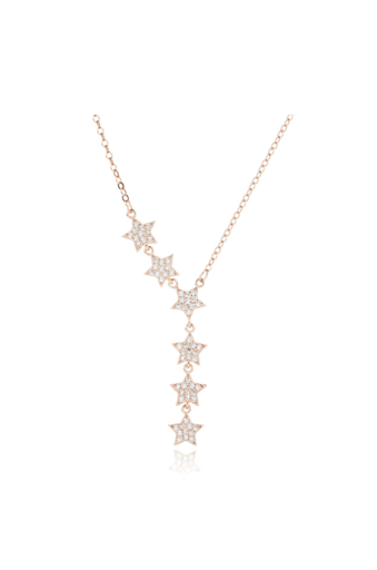 שרשרת כוכבים רוז גולד