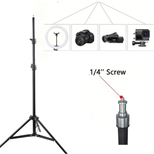 חצובה אוניברסלית עבור מצלמות רינג לייט ועוד 2.1 מטר