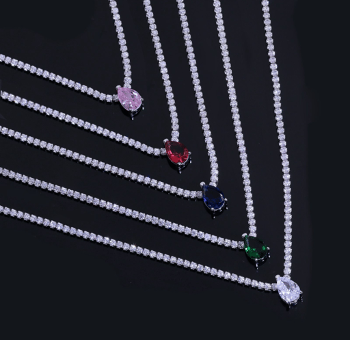 שרשרת צוקר טניס עם אלמנט