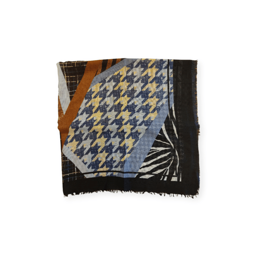 blue houndstooth scarf