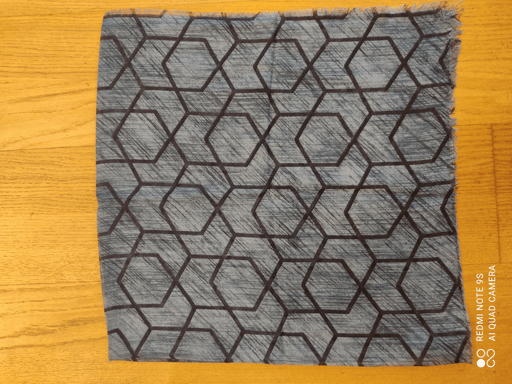 blue/black geometric scarf