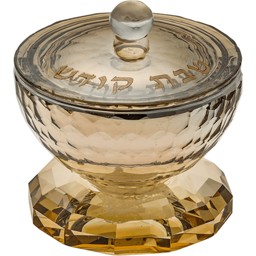 מלחיה קריסטל מהודרת זהב עם מכסה
