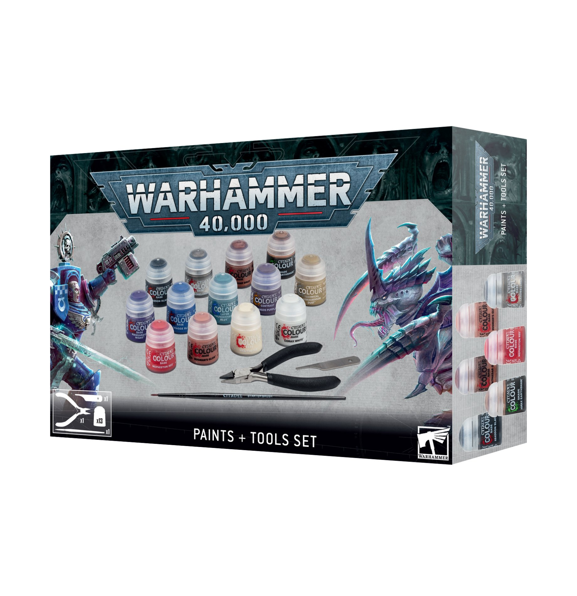 40K paints+ tools set