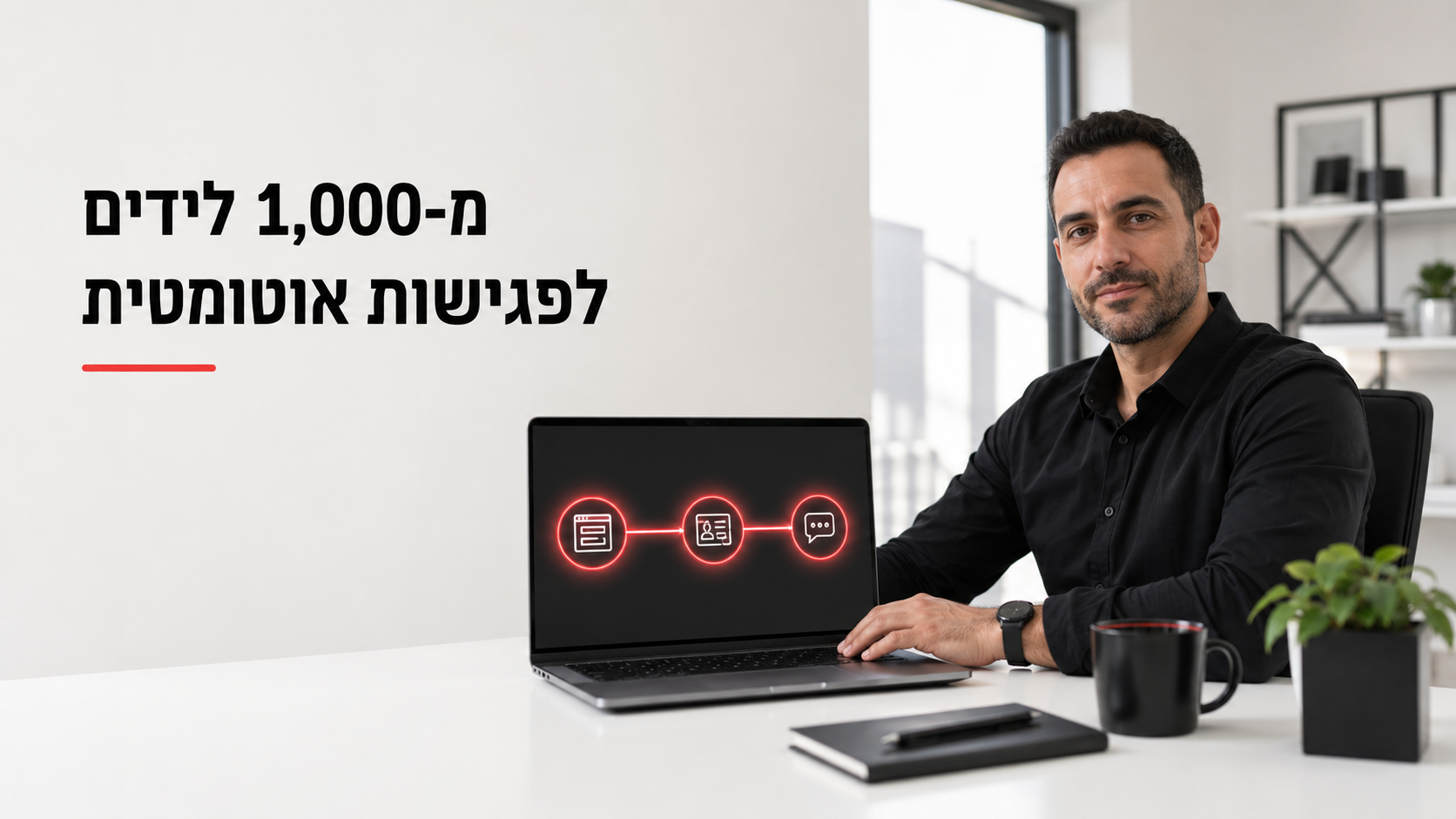 משפך אוטומציה לעסק: מ-1,000 לידים לפגישות 2026