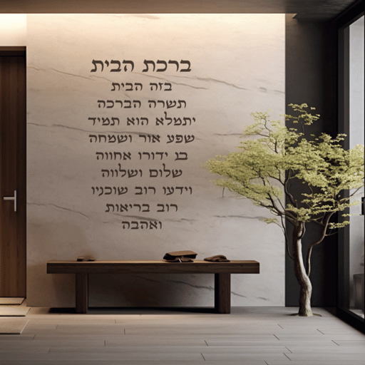 ברכת הבית אותיות בחיתוך לייזר