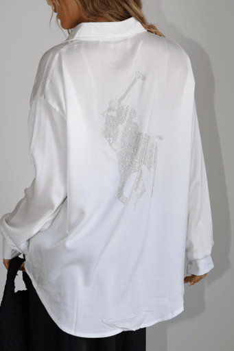 מכופתרת סאטן פולו