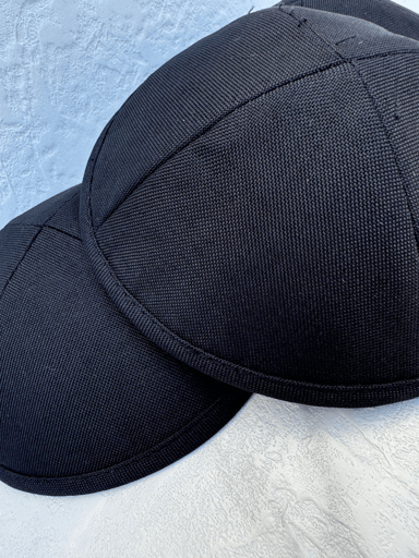 כיפת משי פשתן שחורה