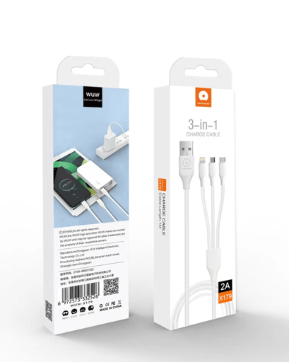 כבל 3 ב 1 דגם WUW- X179