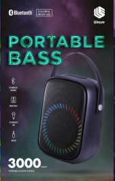 רמקולים PORTABLE BASS שחור