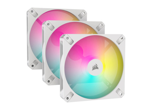 Corsair iCUE AR120 Digital RGB 120mm PWM White Fans x3 Pack