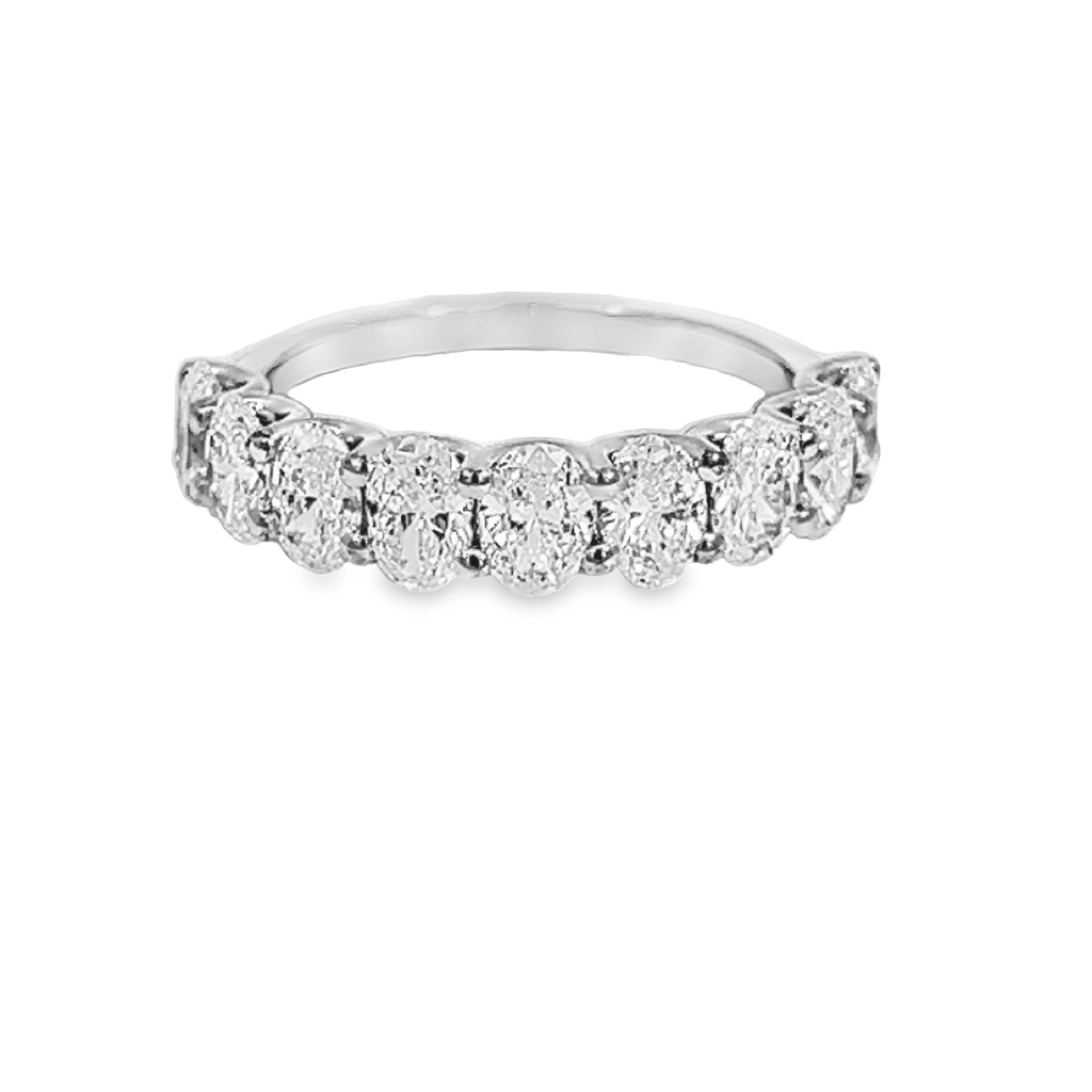 Nine oval-Cut Stone Ring