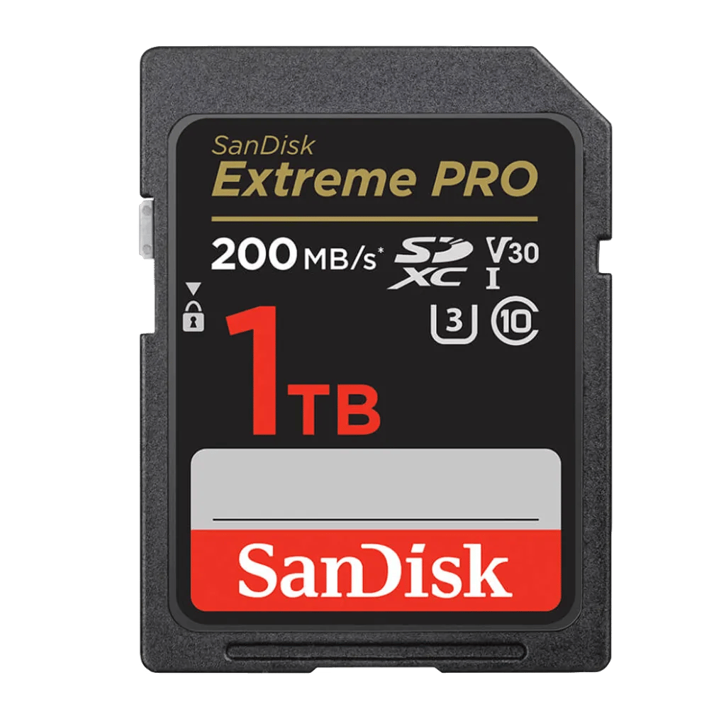 כרטיס זיכרון בנפח 1T S.D EX PRO 4K 200S מבית SANDISK