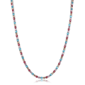 Colorful tennis necklace