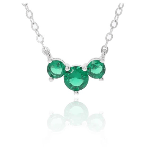 Trois green necklace