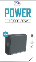 מטען נייד PAWERBANK MINI 10000 30W (9 PRO) שחור