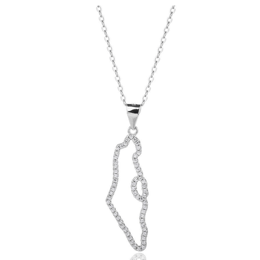 Israel map necklace