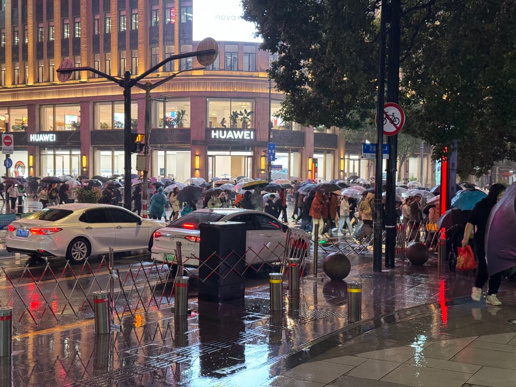 Shanghai was much more crowded than any other part of China we visited. Traffic police directed human traffic at narrow intersections with bikes.