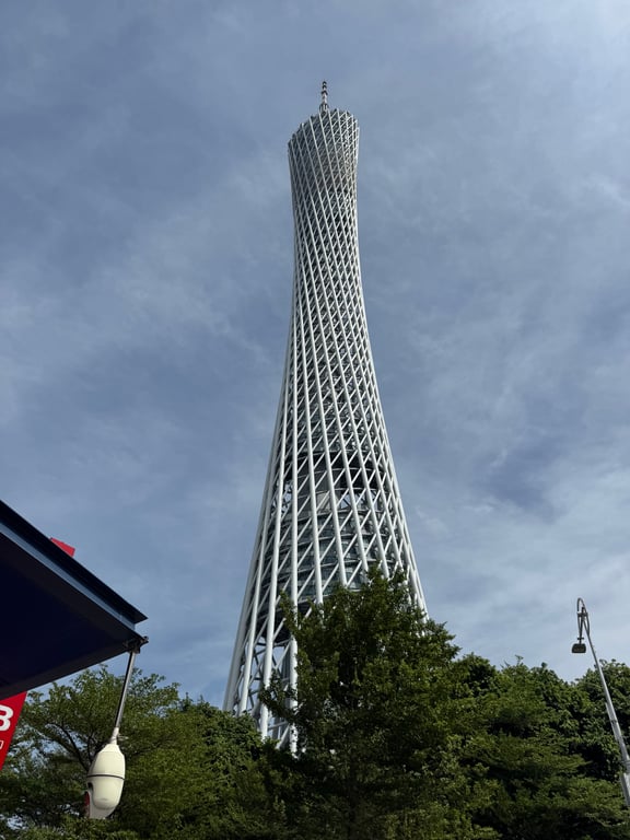 The tower is 1,975 feet tall, taller than Toronto’s CN Tower.