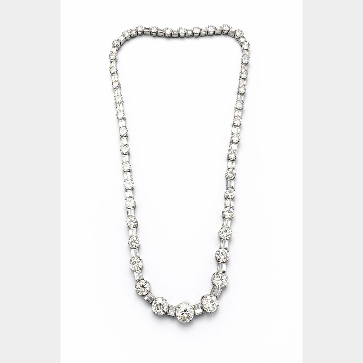 Art Deco Platinum Diamond Necklace/Bracelets