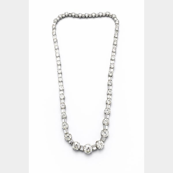Art Deco Platinum Diamond Necklace/Bracelets