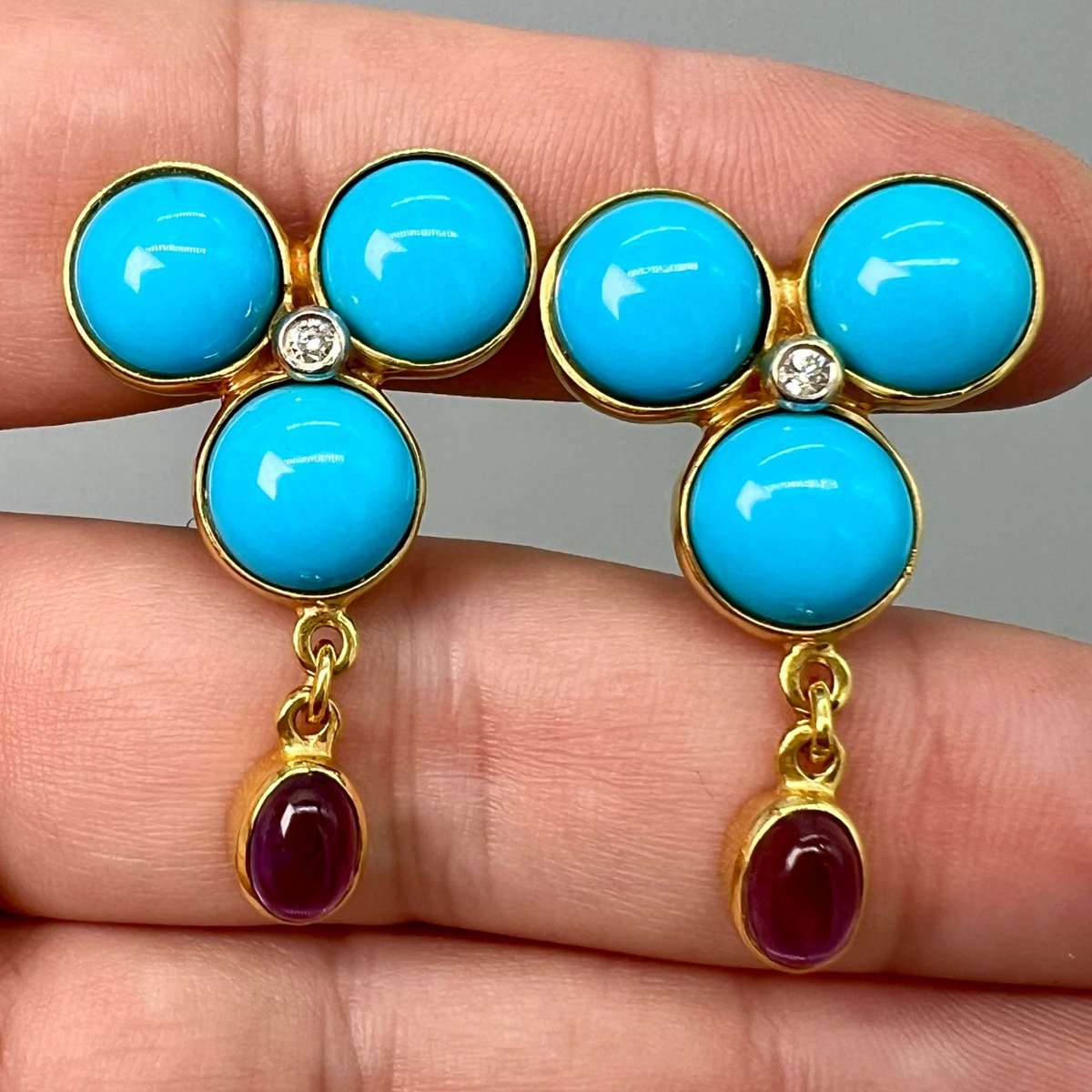 DAVID STERN 18K Yellow Gold Earrings