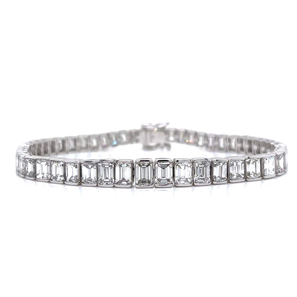 Platinum & 18K White Gold 20.50 Ct. Diamond Tennis Bracelet