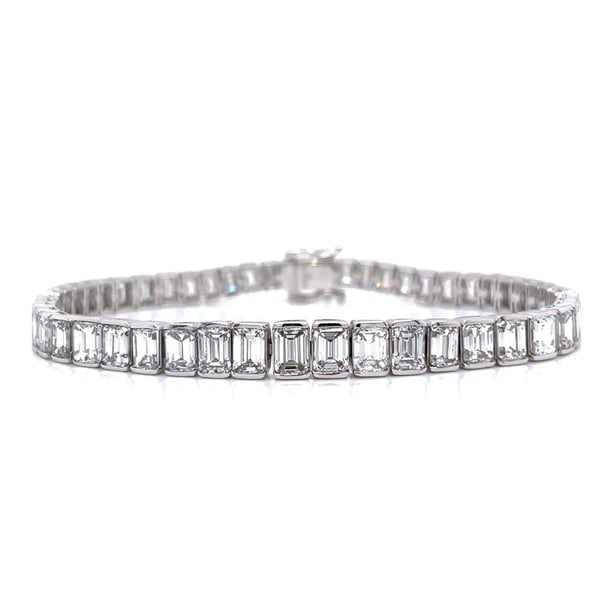 Platinum & 18K White Gold 20.50 Ct. Diamond Tennis Bracelet