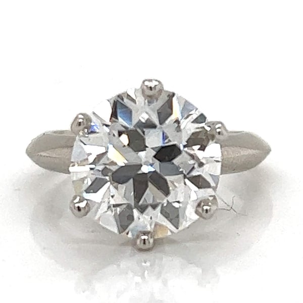 TIFFANY & CO. Platinum GIA Certified 4.87 Ct. Diamond Engagement Ring