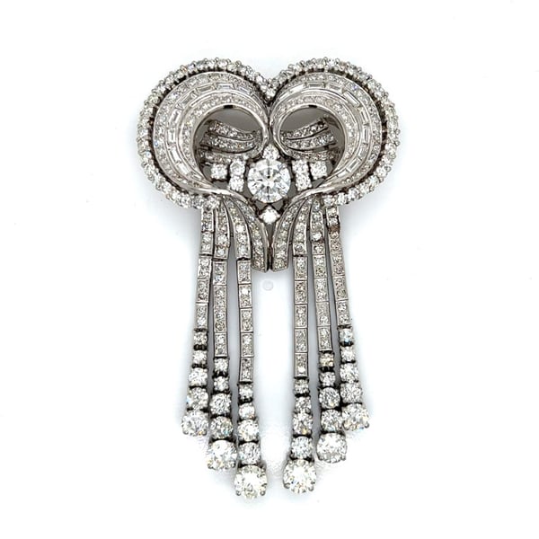 Art Deco Platinum Diamond Pendant