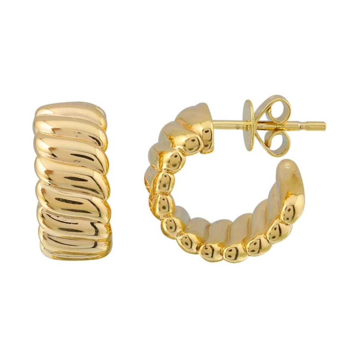 Croissant Open Huggie Earrings
