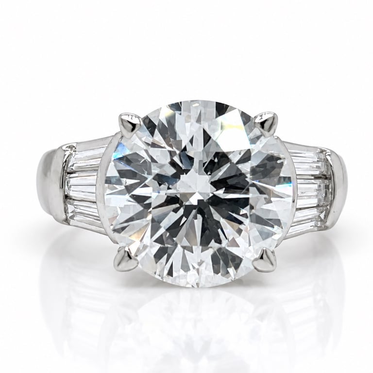 Platinum GIA Certified 6.04 Ct. Diamond Engagement Ring