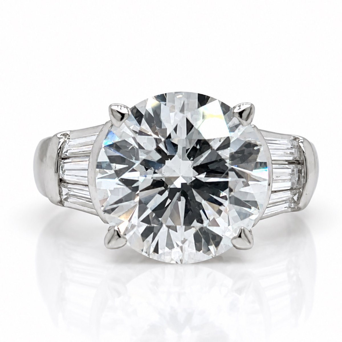 Platinum GIA Certified 6.04 Ct. Diamond Engagement Ring