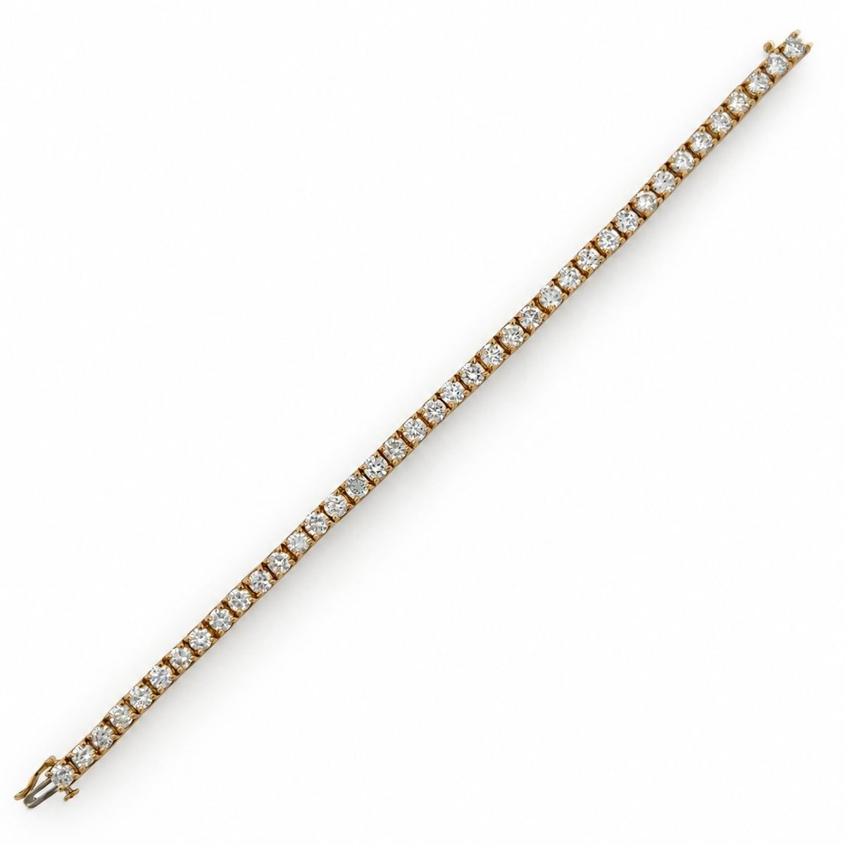 14K Yellow Gold 11.70 Ct. Diamond Tennis Bracelet