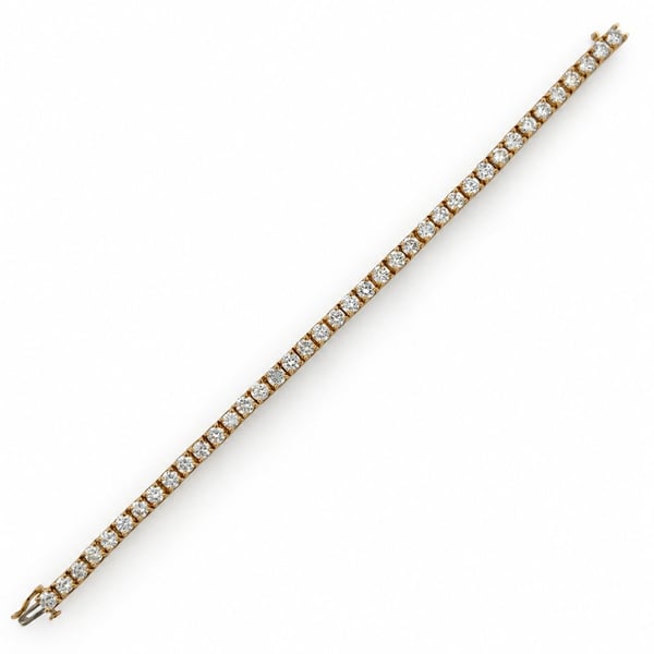 14K Yellow Gold 11.70 Ct. Diamond Tennis Bracelet