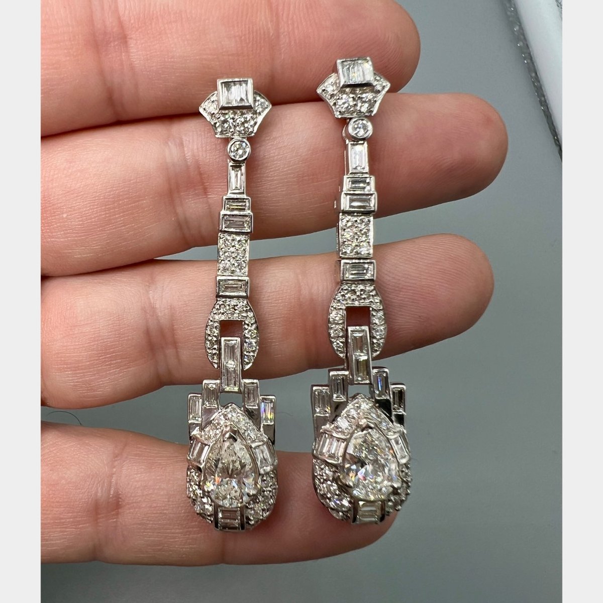 SOPHIA D. Platinum 6.70 Ct. Diamond Earrings
