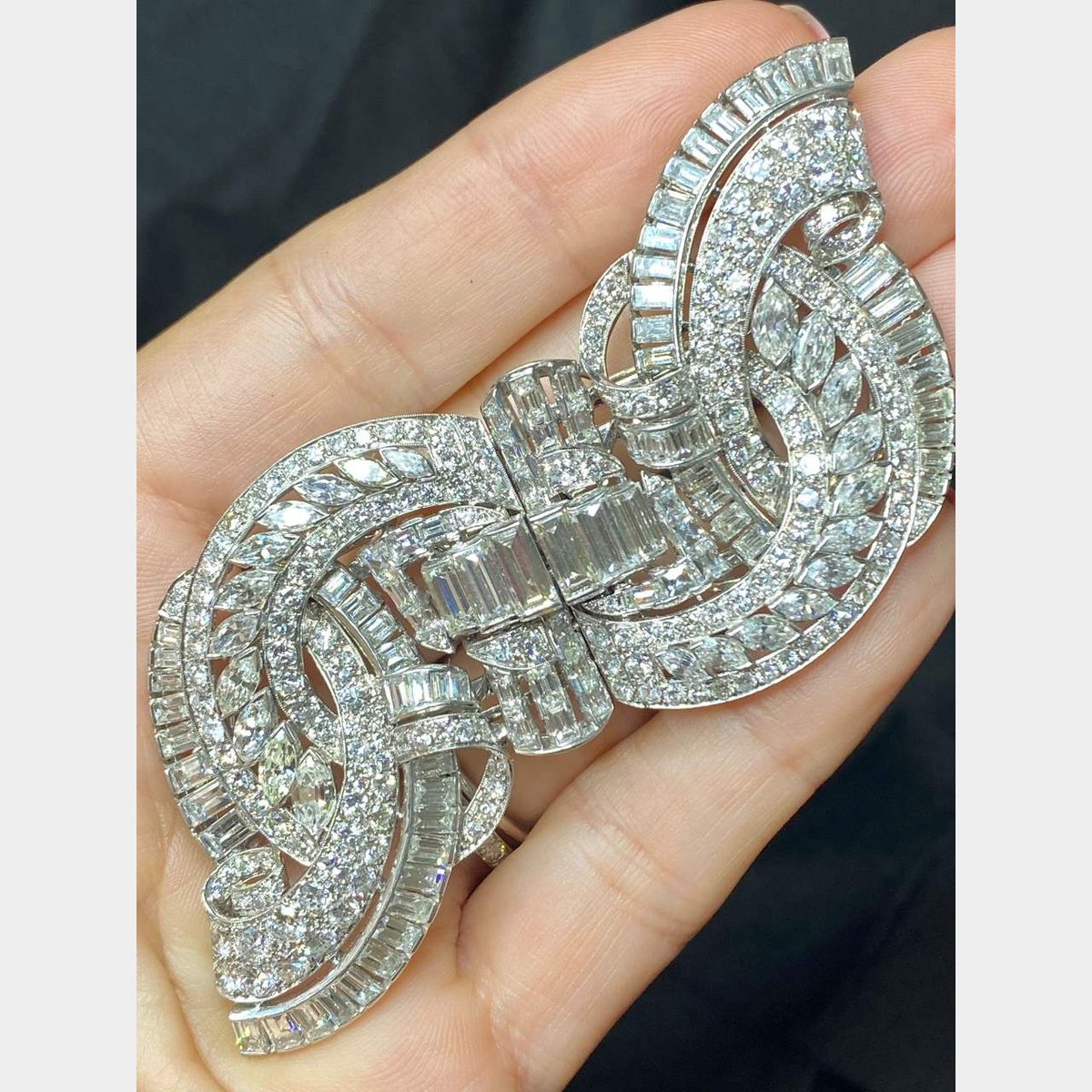 Art Deco Brooch/Clips