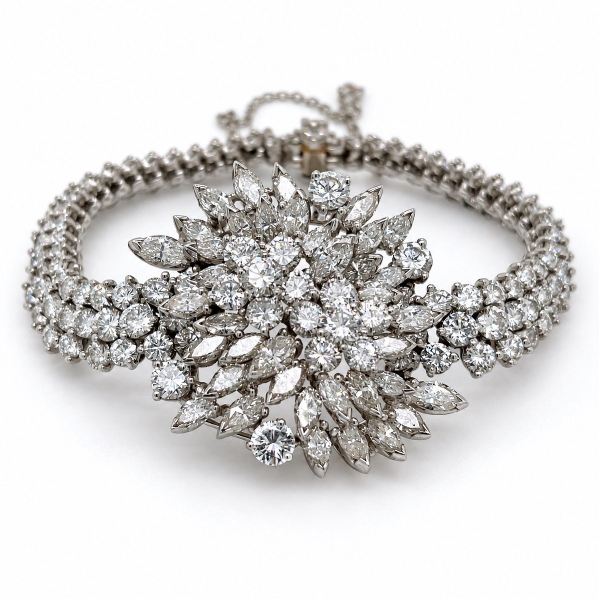 1950’s Platinum 18.70 Ct. Diamond Bracelet