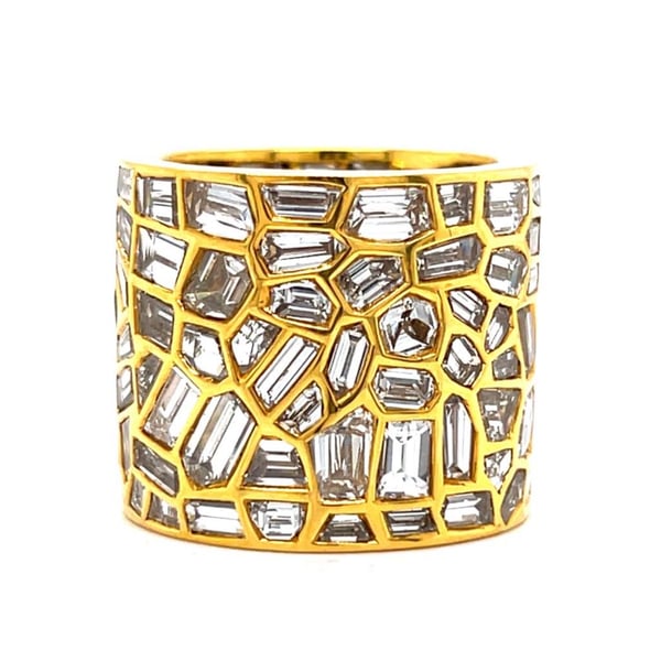18K Yellow Gold 16.00 Ct. Diamond Ring