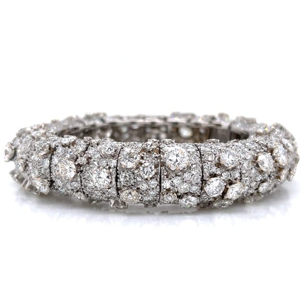 1960's Platinum 84.00 Ct Diamond Bracelet