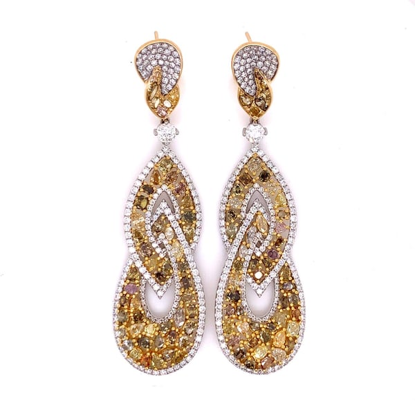 Fancy Yellow Diamond Earrings