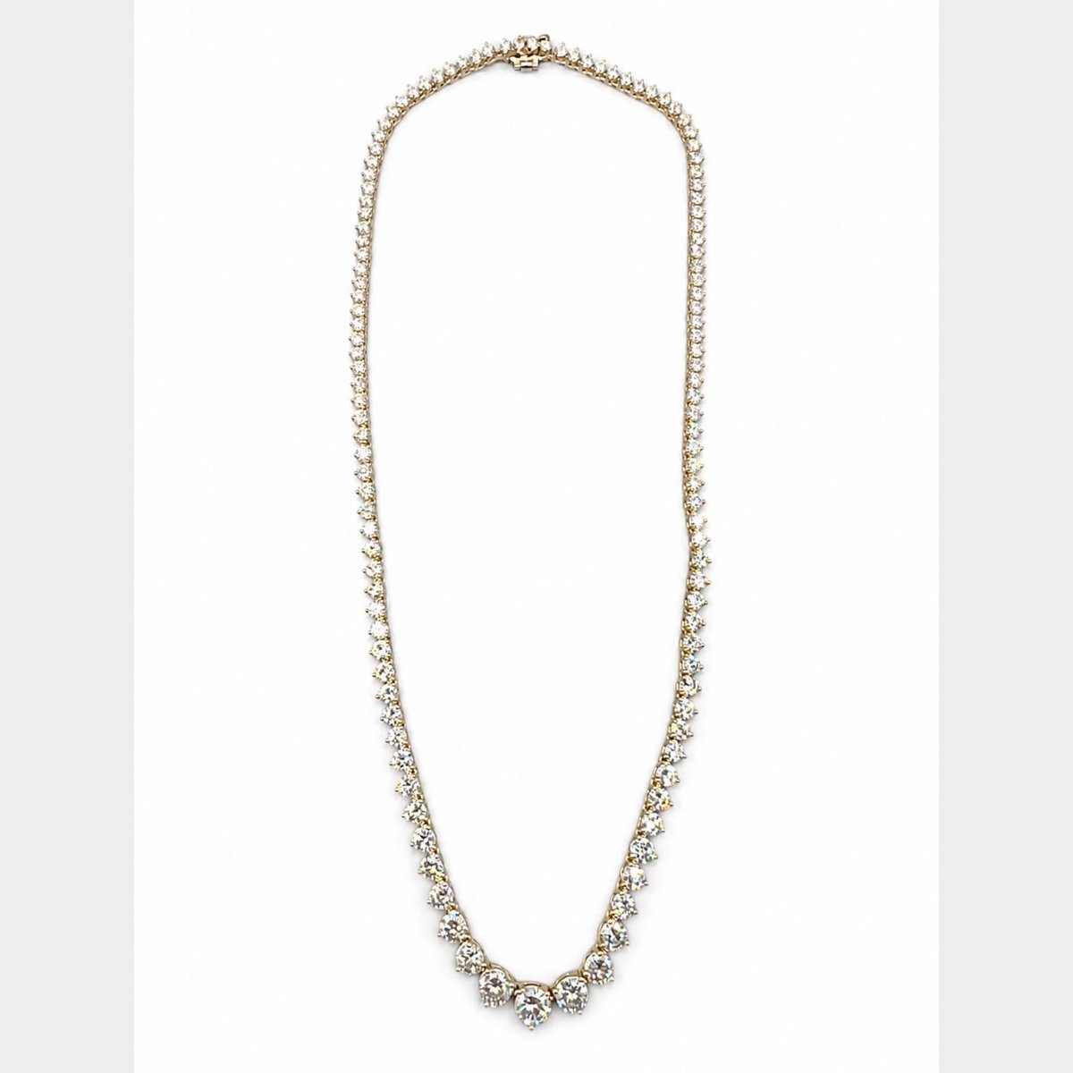 14K Yellow Gold 13.50 Ct. Graduated Diamond Necklace