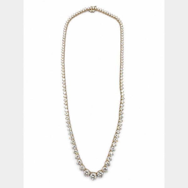 14K Yellow Gold 13.50 Ct. Graduated Diamond Necklace