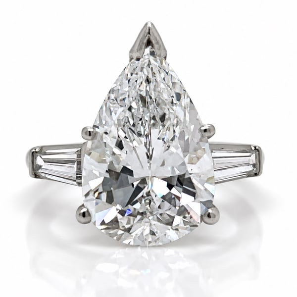 Platinum GIA Certified 5.24 Ct. Diamond Engagement Ring