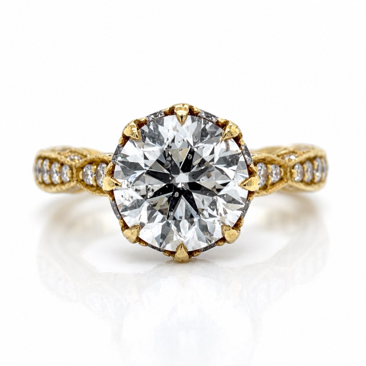 TACORI 18K Yellow Gold 2.55 Ct. Diamond Ring